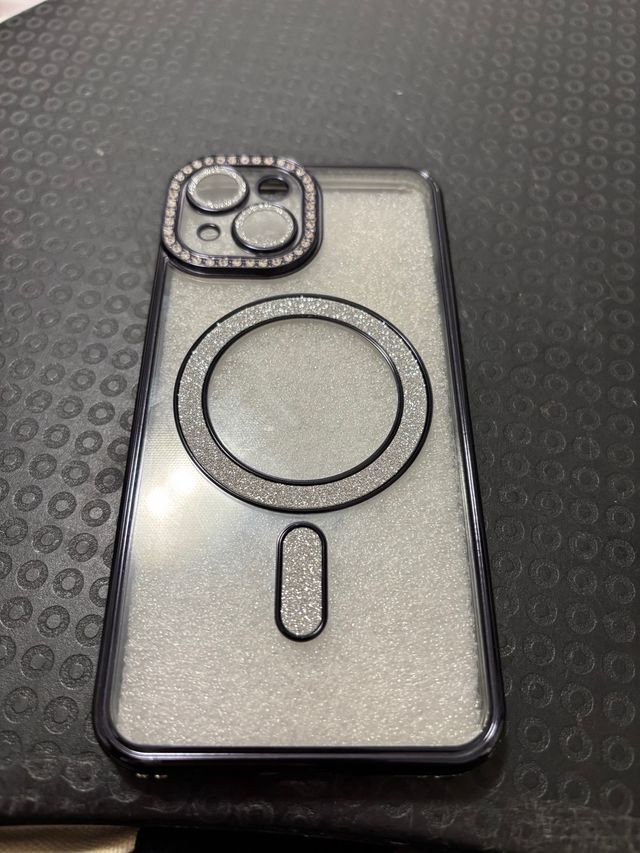 Cover iPhone 15 Glitter e Anelli