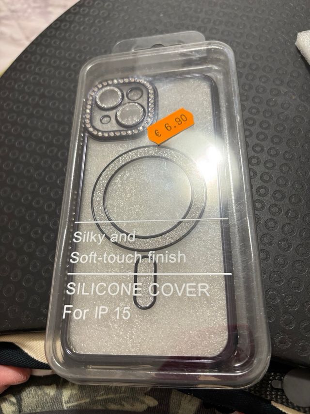 Cover iPhone 15 Glitter e Anelli