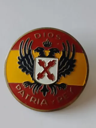 Chapa Carlista Dios Patria y Rey Esmaltada