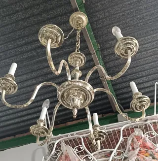 Lámpara 5 de araña dorada 5 luces