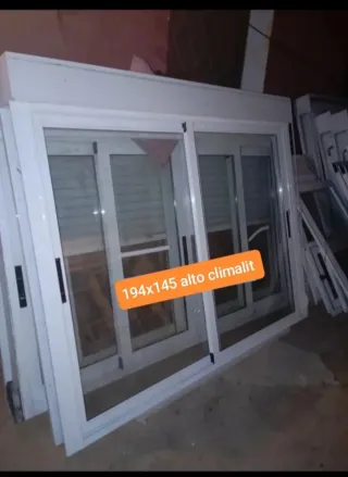 Ventana aluminio 194x145 alto climalit