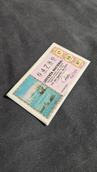 Lote 9 decimos de lotería de 1970