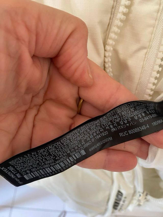 Anorak Zara Blanco con Capucha