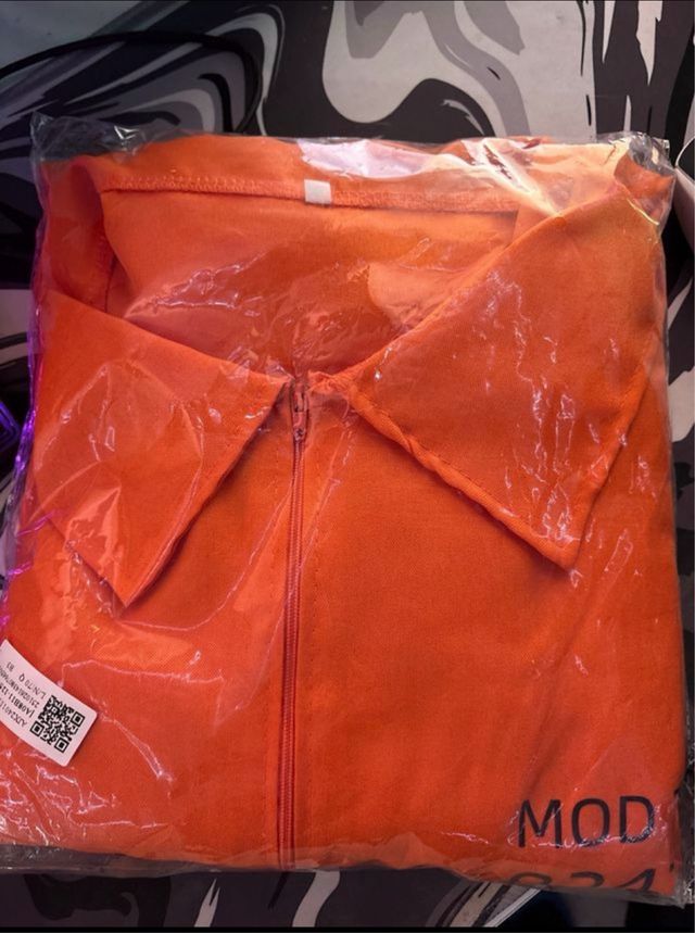 Disfraz Preso Halloween Naranja Talla Única