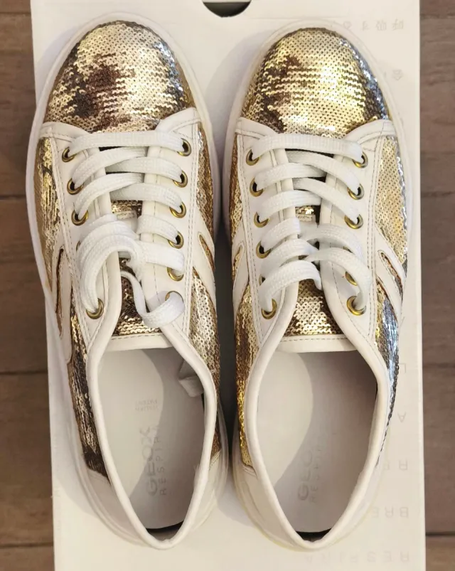 Geox D Ottaya donna 38 oro/bianco