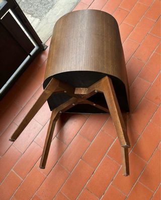 Poltrona vintage tessuto turchese