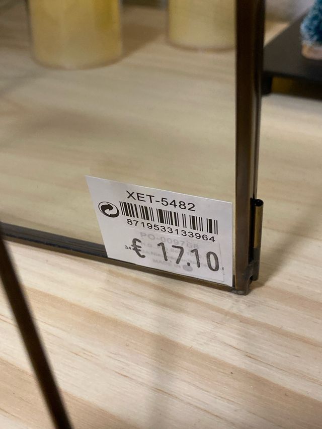 2 Cornici per foto in ferro e vetro