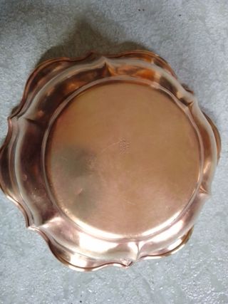 Centrotavola e piatto in ottone