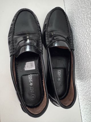 Zapatos castellanos niño negros talla 38