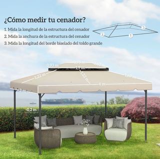 Soffitto gazebo 4x3 beige
