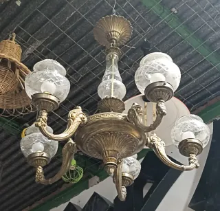 Lámpara 9  de araña 5 brazos