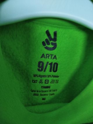 Sudadera Arta verde talla 9/10 años