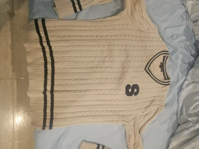 Suéter Beige Talla S Cable Knit