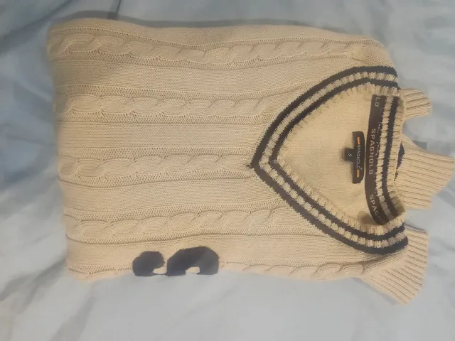 Suéter Beige Talla S Cable Knit