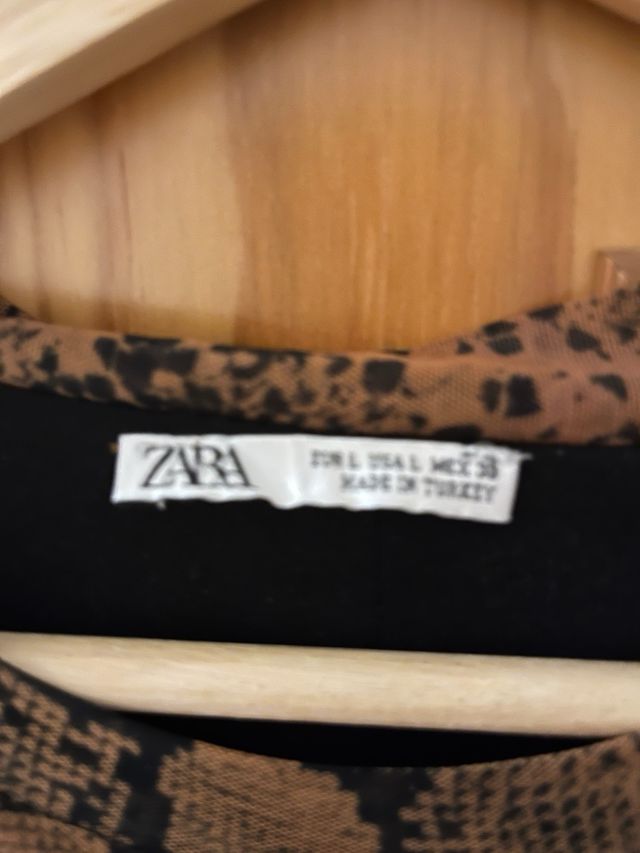 Vestido Zara Talla L Animal Print