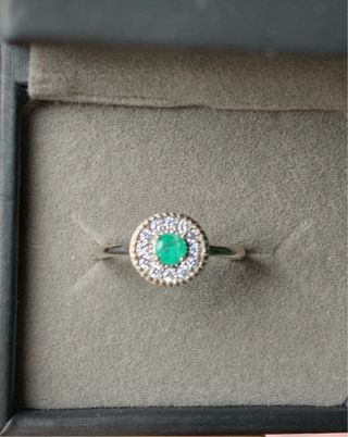Anillo Plata Esmeralda
