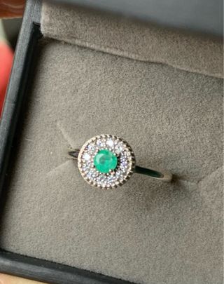 Anillo Plata Esmeralda
