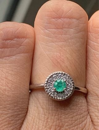 Anillo Plata Esmeralda