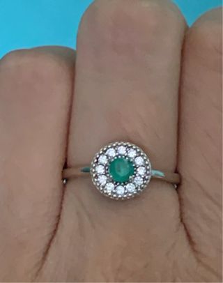 Anillo Plata Esmeralda