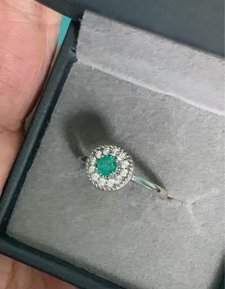 Anillo Plata Esmeralda