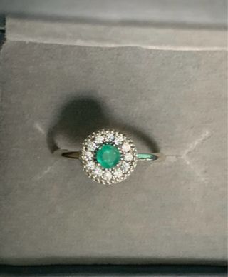 Anillo Plata Esmeralda
