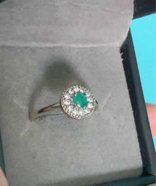 Anillo Plata Esmeralda