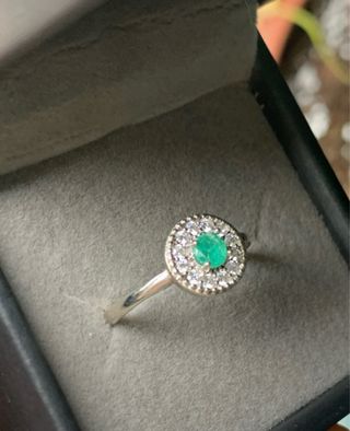 Anillo Plata Esmeralda