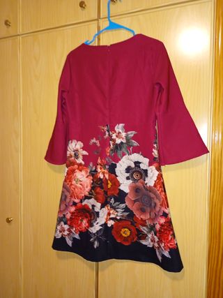 Vestido Cerezas floral talla M