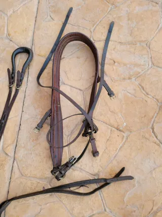 Arreos a la limonera de cuero