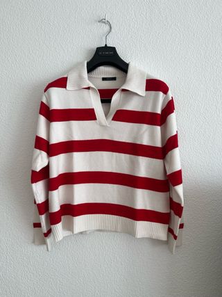 Jersey rayas rojo y blanco