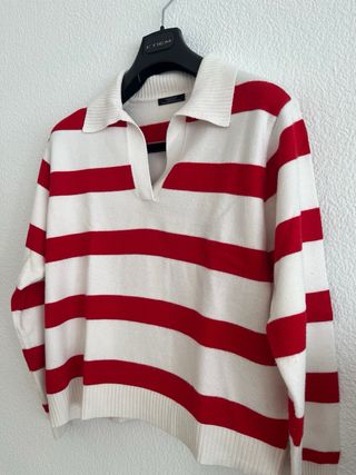 Jersey rayas rojo y blanco