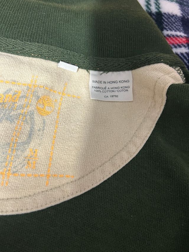 Polo Manga Larga Algodón Timberland Verde