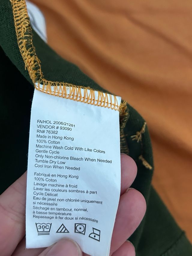 Polo Manga Larga Algodón Timberland Verde