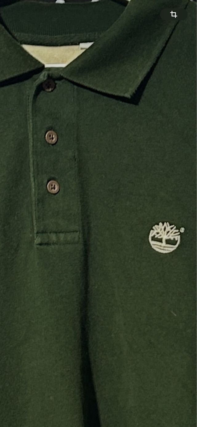 Polo Manga Larga Algodón Timberland Verde