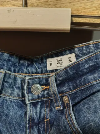 Pantalón vaquero ancho azul