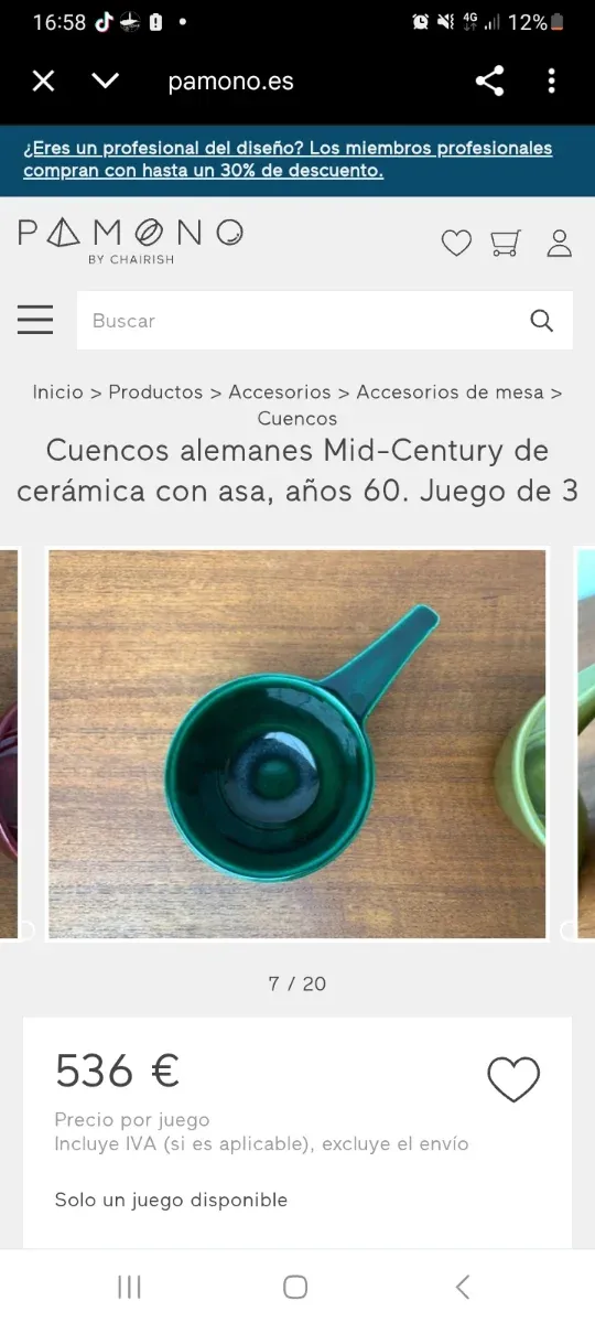 Vintage Alemanas cerámica del siècle  60  4360