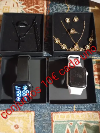 Conjuntos de joyería y relojes