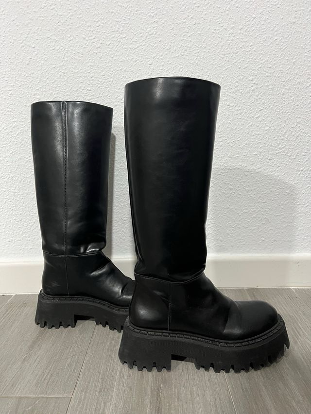 Botas Zara caña alta plataforma