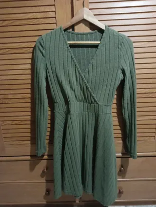 Vestido verde de punto