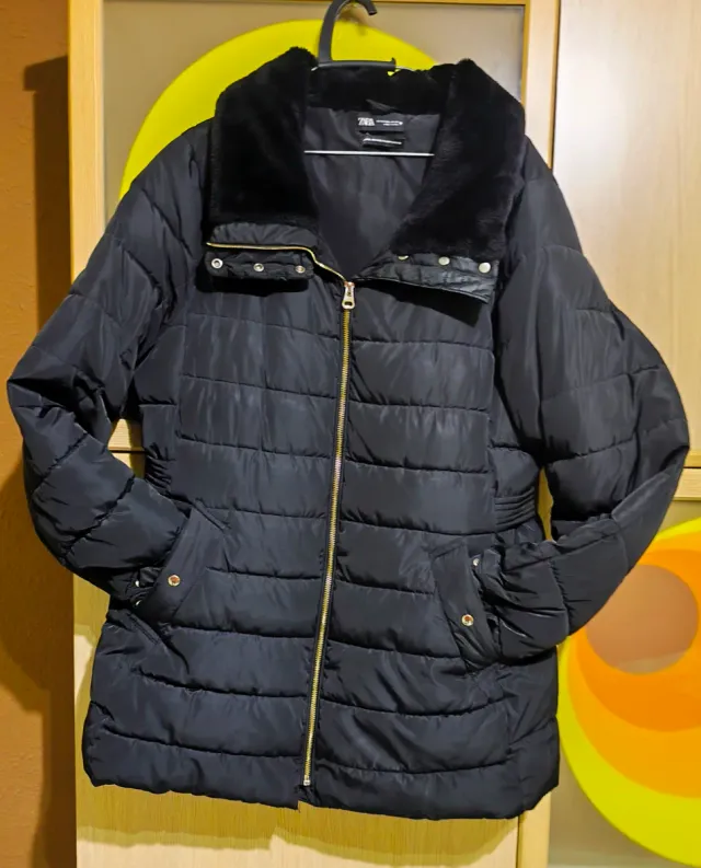 Abrigo Zara Negro Talla XXL -44/46