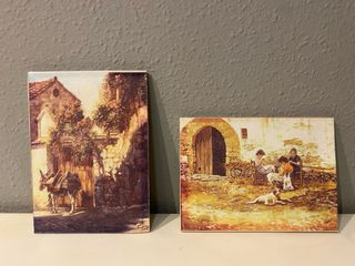 2 Dipinti Litografie Paesaggi