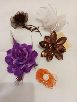 5 Broches Adorno Flores