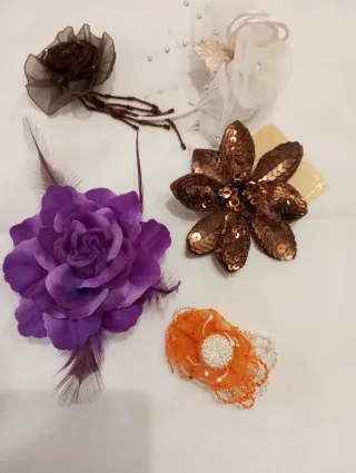 5 Broches Adorno Flores