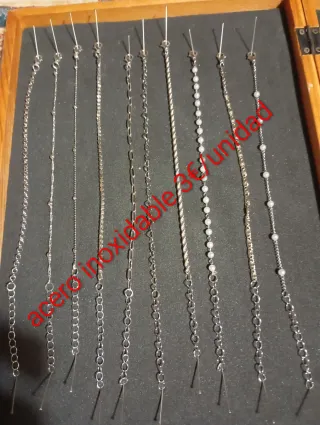 Anillos, pulseras y pendientes acero inoxidable