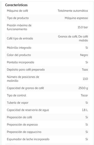 Nueva Cafetera Delonghi Automática depósito leche