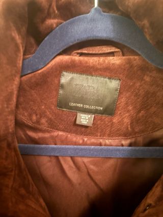 Bomber de piel Zara marrón