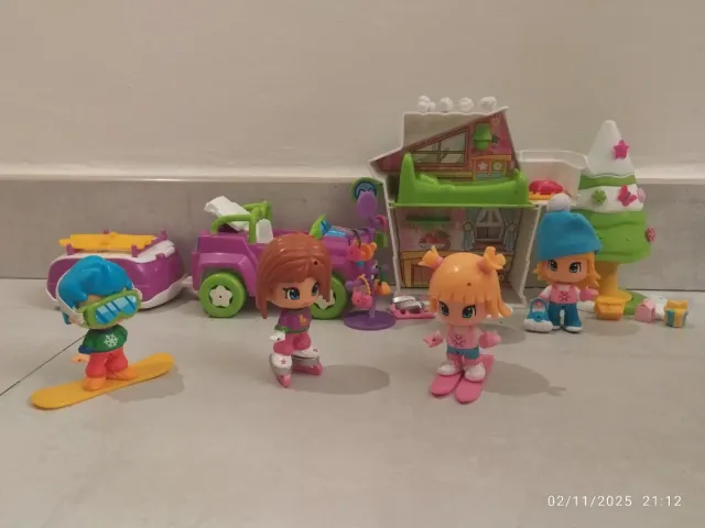Pin y Pon Nieve Casa Coche Figuras Accesorios