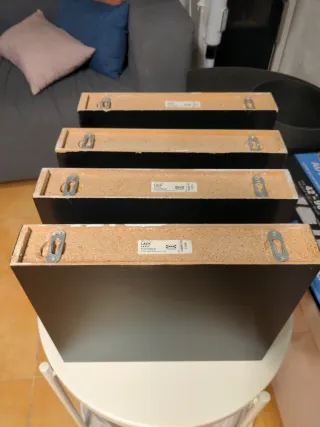 4 Estantes LACK Ikea (Negro)