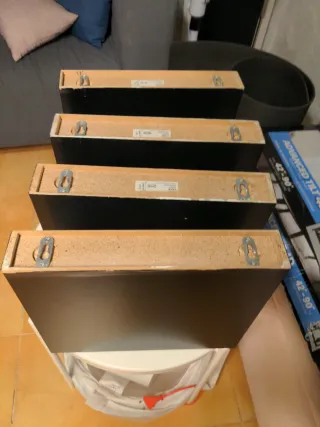 4 Estantes LACK Ikea (Negro)