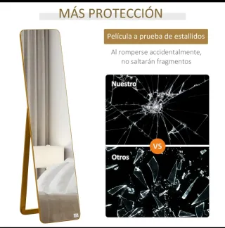 Espejo cuerpo entero madera y cristal